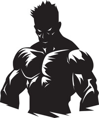 Apocalyptic Fitness Zombie Black Iconic Risen Muscle Corpse Vector Emblematic