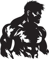 Ghastly Muscle Sculpt Black Emblematic Decayed Fitness Forge Vector Logo