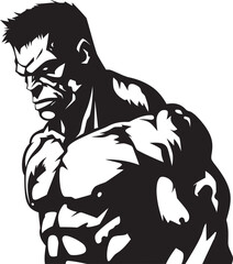 Ghastly Muscle Sculpt Black Emblematic Risen Fitness Ghoul Vector Emblem