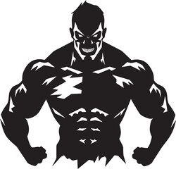 Zombie Powerlifter Vector Emblematic Resurrected Fitness Black Logo Icon