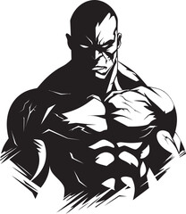 Zombie Gym Warrior Vector Logo Corrupted Fitness Icon Black Emblematic