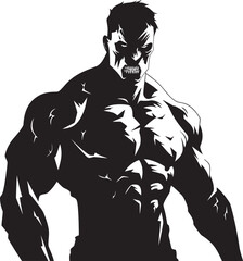 Zombie Gym Emblem Vector Emblematic Rotted Fitness Beast Black Logo Icon