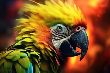 Vibrant and Dynamic Parrot Feathers Showcasing Its Playful and Emotional Nature