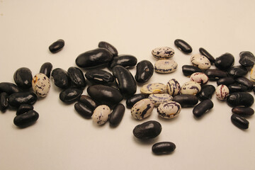 Black and White Dried Bean Seeds