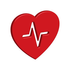 Heartbeat, heart beat pulse monitoring icon