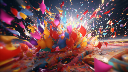 Abstract, carnival. Generative AI.
