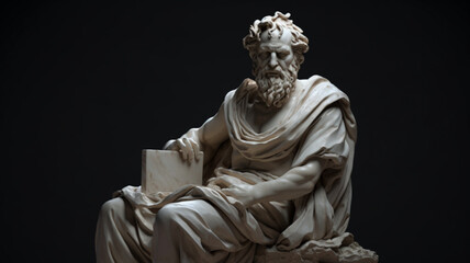 Marble sculpture. Generative AI.