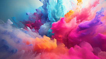 Colorful cloud. Generative AI