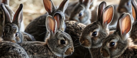 close up image of many rabbits