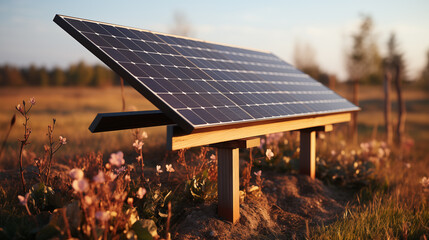 Kleine Solarzelle Solaranlage im Garten - Gartenkraftwerk