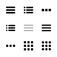 Menu Icon set. web menu icon. hamburger menu symbol