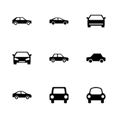 Car icon set. car vector icon. small sedan