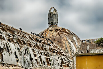Church Roof As An Urban Ruin