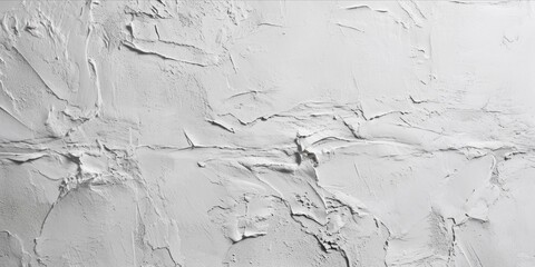 Close-up of a white textured wall with plaster and paint strokes.