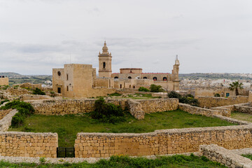 Fototapeta na wymiar Malta. City of Victoria. Old castle.