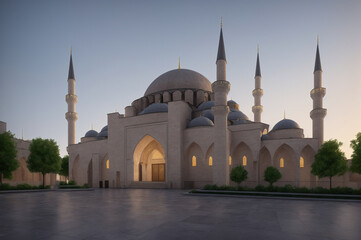 Fototapeta na wymiar mosque in daytime