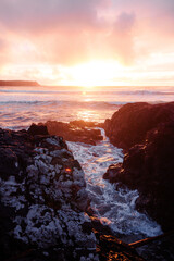 Obraz premium Sunset at beach - west coast