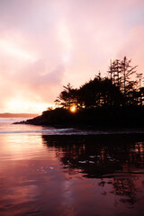 Sunset at beach - west coast