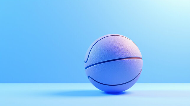 Minimalist image of a pink sphere with a groove on a blue background, depicting simplicity and modern design.