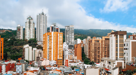 Fototapeta na wymiar Panoramic view of Bucaramanga city, Santander, Colombia, Urban