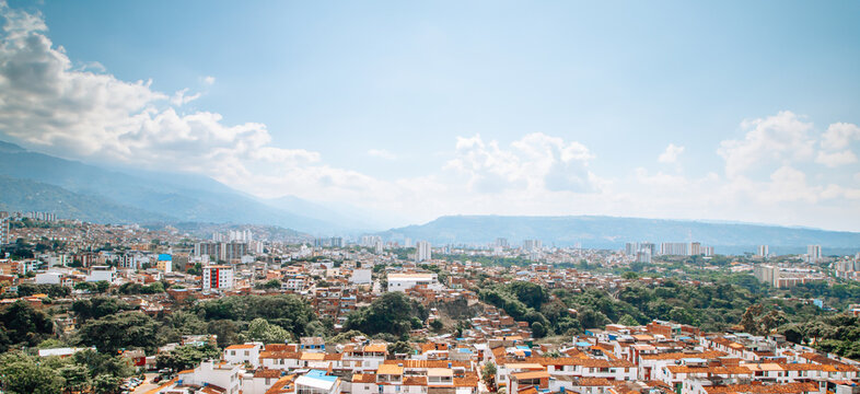 Panoramic view of Bucaramanga city, Santander, Colombia, Urban