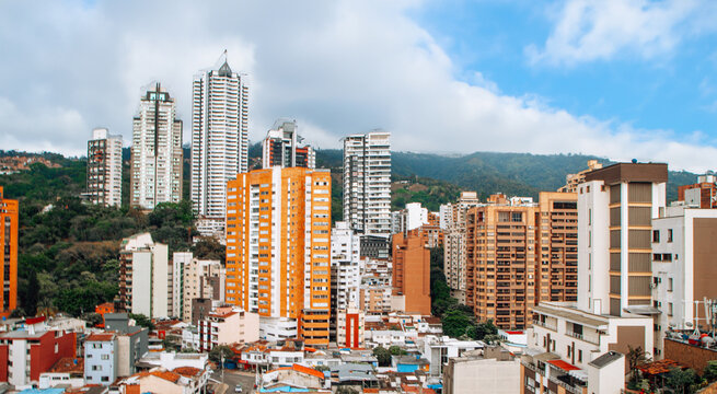 Panoramic view of Bucaramanga city, Santander, Colombia, Urban