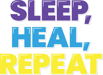 Simple yet powerful vector design inspiring a cycle of sleep, healing, and repetition