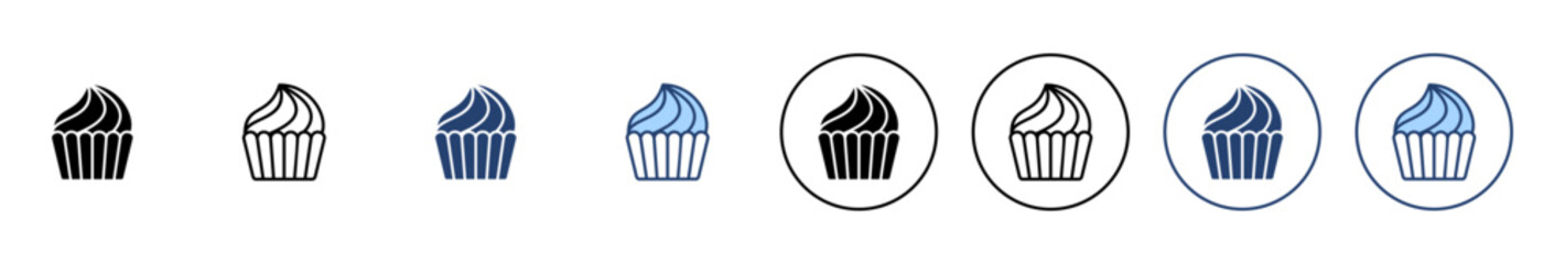 Cup cake icon vector. Cup cake sign and symbol