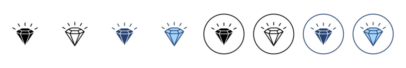 Diamond icon vector. diamond gems sign and symbol