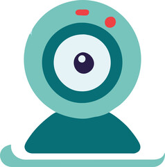 round webcam, icon colored shapes