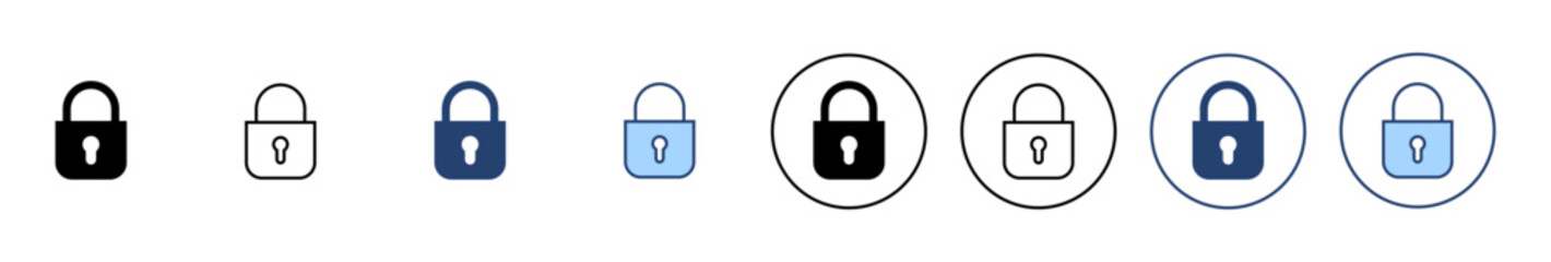 Lock icon vector. Padlock sign and symbol. Encryption icon. Security symbol