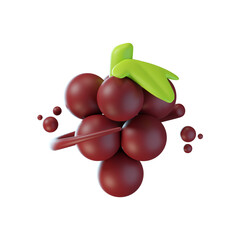 grape 3d render 