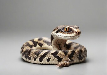 Naklejka premium A snake on plain white background from AI Generative