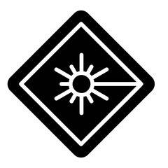 laser hazard glyph icon