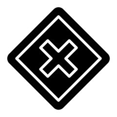 Fototapeta premium warning glyph icon