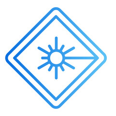 laser hazard gradient icon