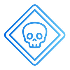 skull sign gradient icon