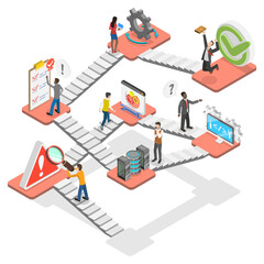 3D Isometric Flat  Illustration of Disaster Recovery, Data Loss Prevention Software