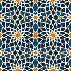 Italian tile pattern colorful seamless with vintage ornaments. Portuguese azulejos, mexican talavera, italy sicily majolica motifs. Tiled texture for ceramic kitchen wall or bathroom mosaic floor.  - obrazy, fototapety, plakaty