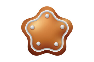 Gingerbread Christmas Cookie Sticker Design