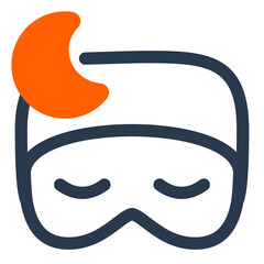 Silky Sleep Mask Vector Icon Illustration for Darkened Slumber