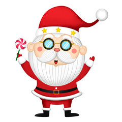 Cute Santa Claus Merry Christmas and happy new year collection.