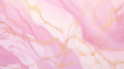 Fototapeta na wymiar Texture of light pink marble with gold veins for your design.