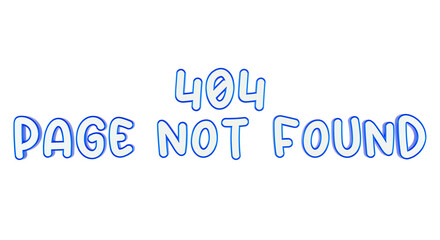 404 not found 3d text illustration rendering . minimal design for website and etc .
