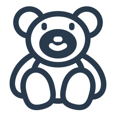 Cuddly Teddy Bear Vector Icon Illustration for Huggable Nights