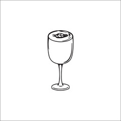 vector illustration of grape drink with concept leaves