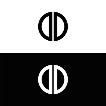 DD logo. D D design. White DD letter. DD, D D letter logo design. Initial letter DD linked circle uppercase monogram logo. D D letter logo vector design.	
