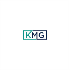 KMG logo. K M G design. White KMG letter. KMG, K M G letter logo design. Initial letter KMG linked circle uppercase monogram logo. K M G letter logo vector design.	

