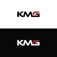 KMG logo. K M G design. White KMG letter. KMG, K M G letter logo design. Initial letter KMG linked circle uppercase monogram logo. K M G letter logo vector design.	
