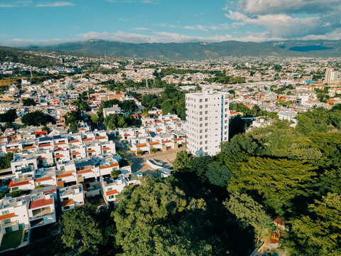 Aerial Drone Shot of Tuxtla Gutierrez, Chiapas, Mexico